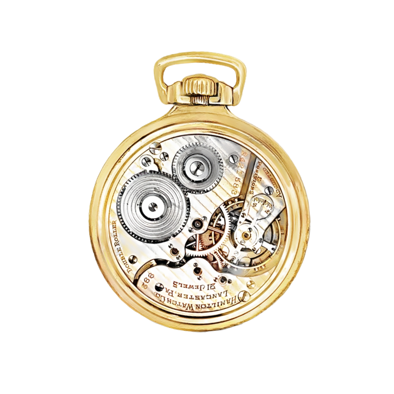Hamilton 992 Montgomery Dial 10K Gold Filled Pocket Watch Size 16