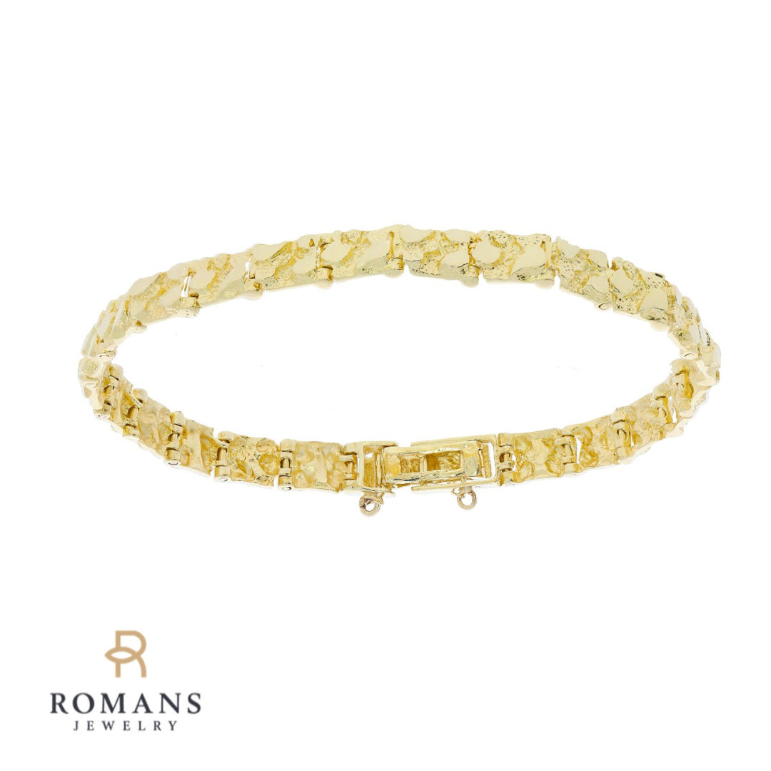 Textured Nugget Bracelet 14K Yellow Gold