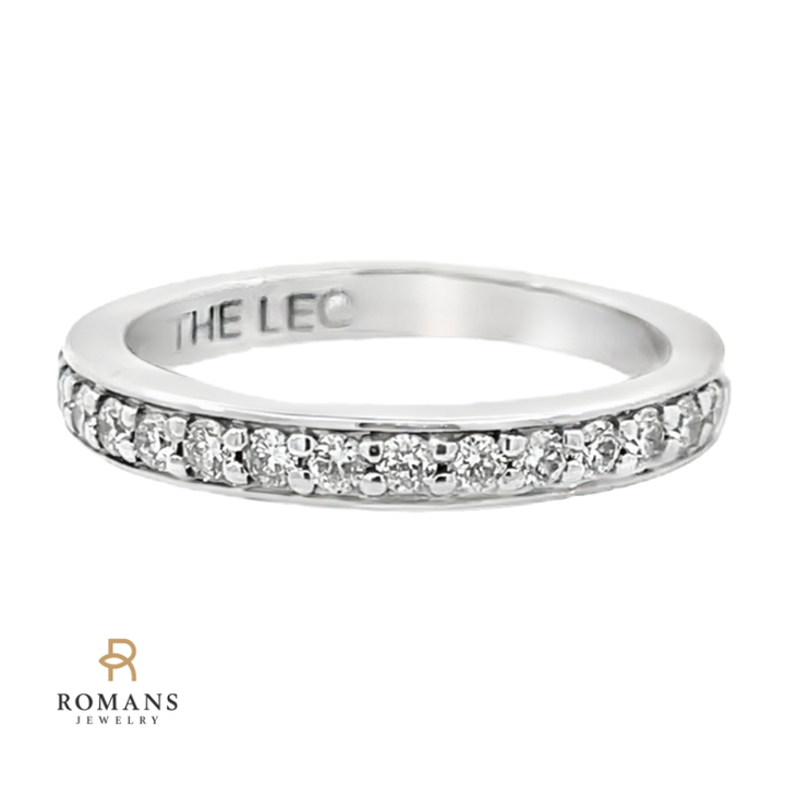 The Leo Diamond Wedding Band 14K White Gold .25 CTW