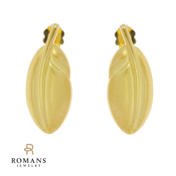 Tiffany & Co. Angela Cummings Feather Earrings 18K Yellow Gold