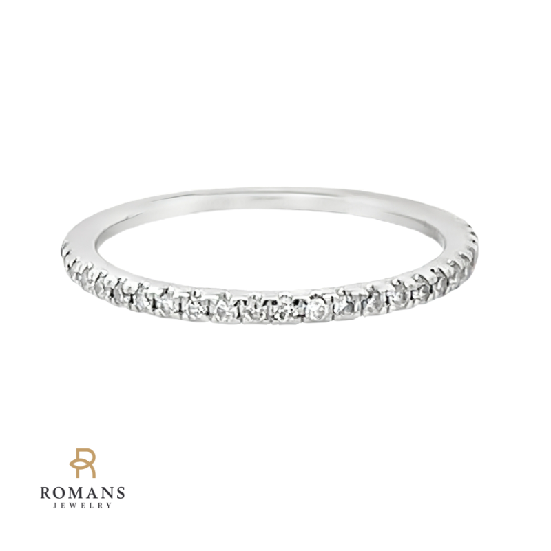 Diamond 0.07ctw Band 14K White Gold
