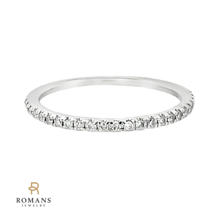 Diamond 0.07ctw Band 14K White Gold