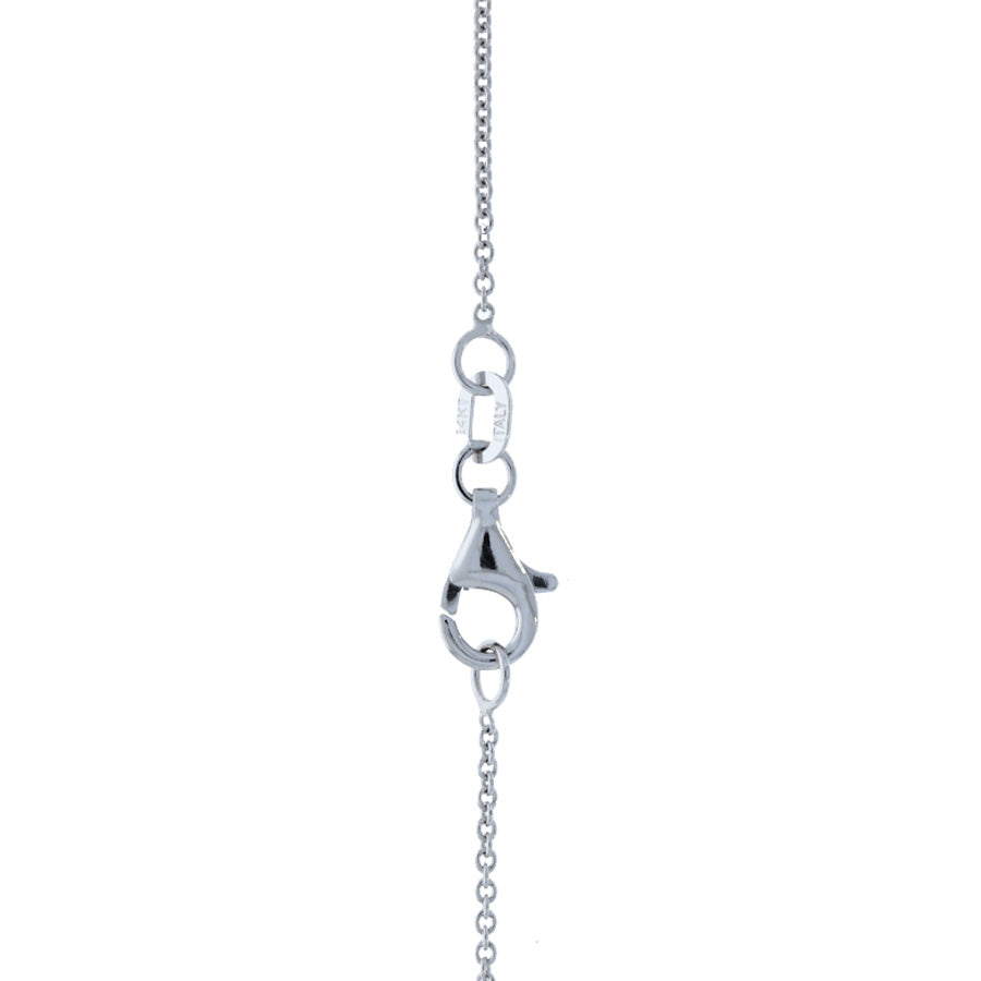 Floating Round Diamond Pendant 14K White Gold .82CT AGS