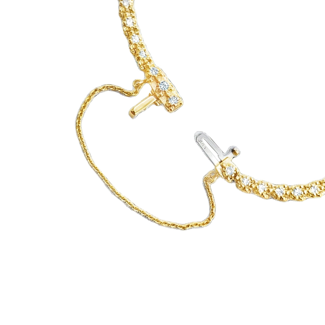 Diamond Tennis Bracelet 14K Yellow Gold .63CTW