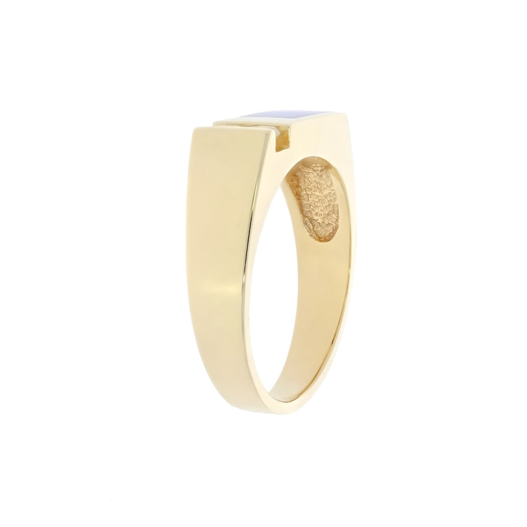 Diamond Lapis Ring 14K Yellow Gold .20 CTW