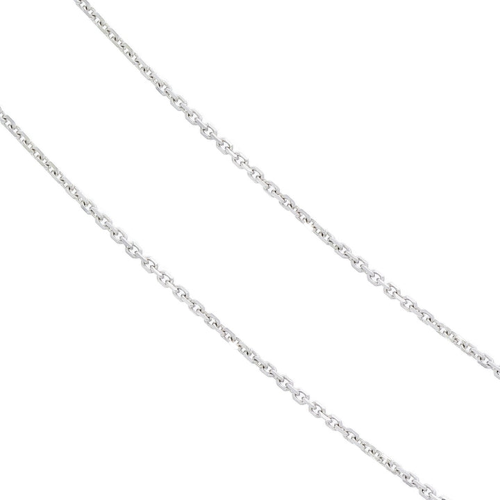 Sapphire Solitaire Necklace 14K White Gold .51CT