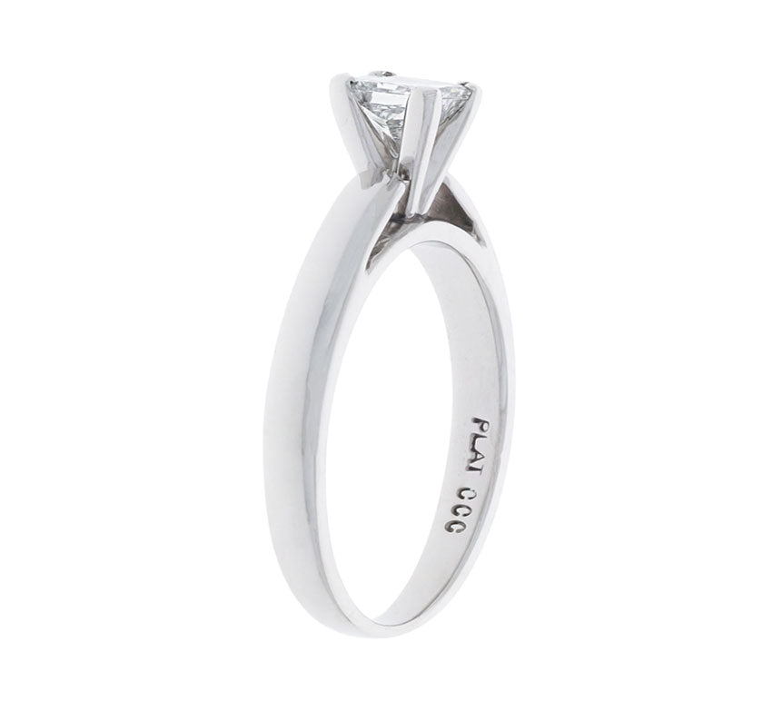 Princess Cut Engagement Ring Platinum .50 CT