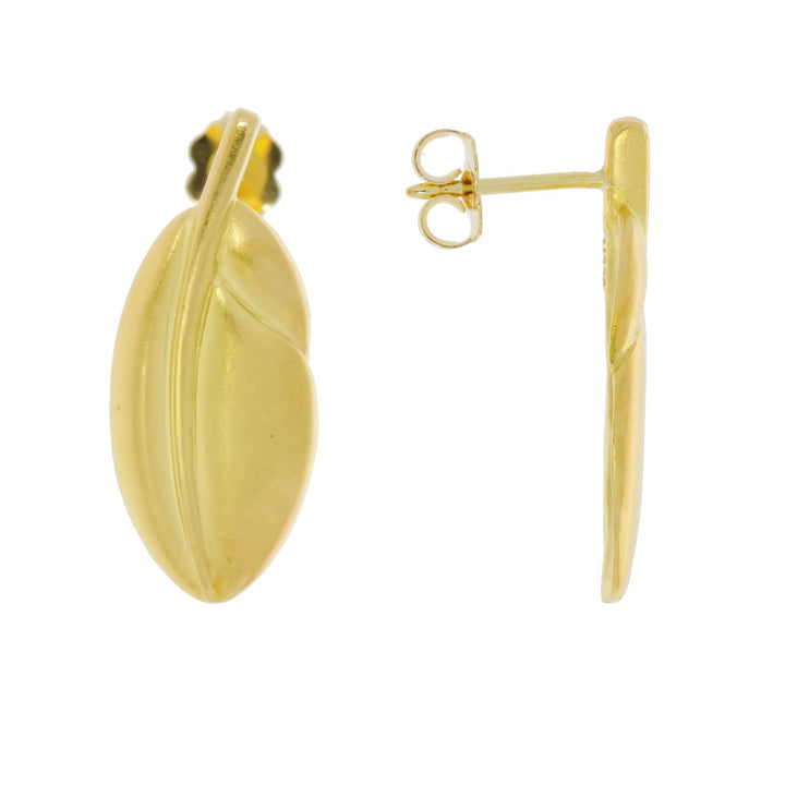 Tiffany & Co. Angela Cummings Feather Earrings 18K Yellow Gold