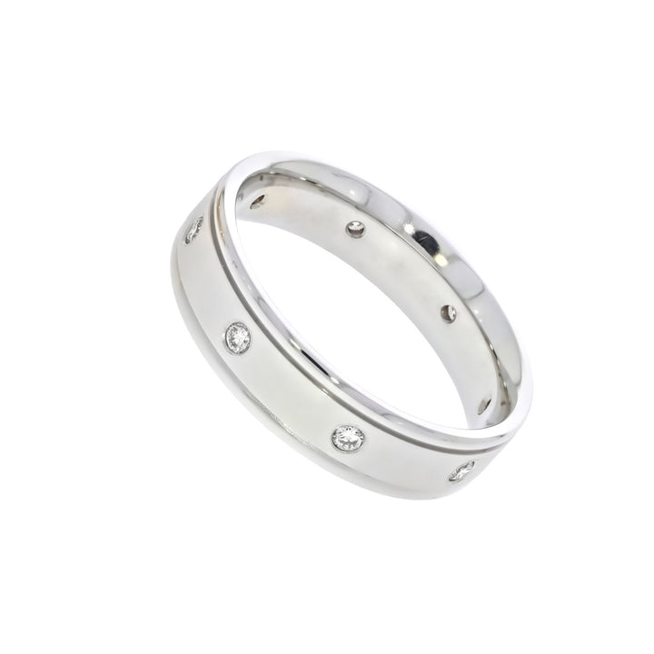 Diamond Men's Wedding Band 14K White Gold .32 CTW