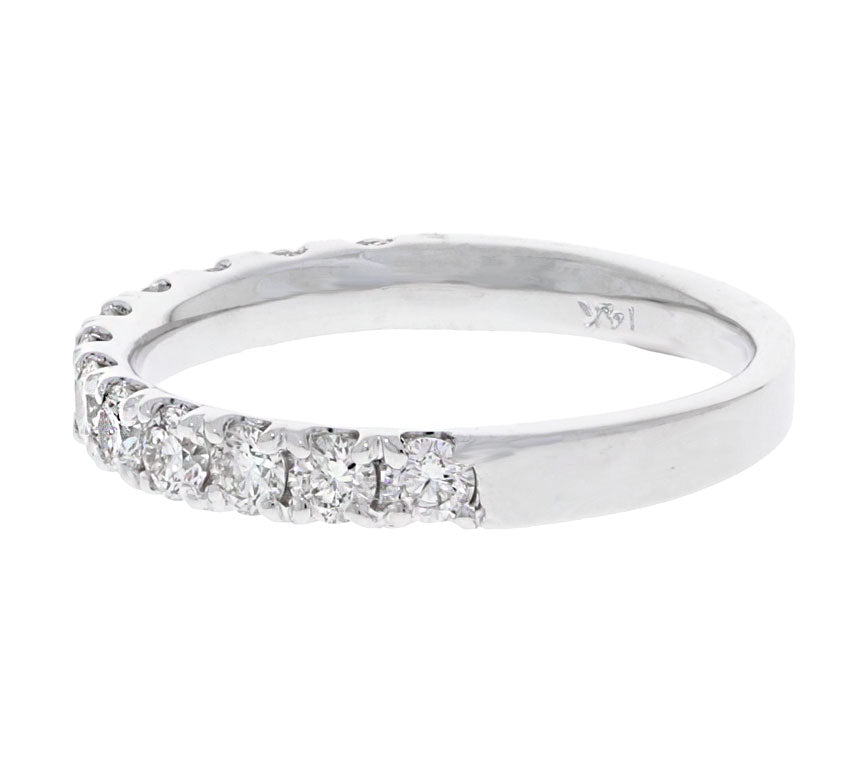 Diamond Wedding Band 14K White Gold .75 CTW