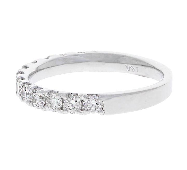 Diamond Wedding Band 14K White Gold .75 CTW