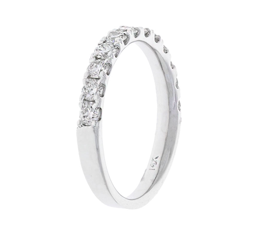Diamond Wedding Band 14K White Gold .75 CTW