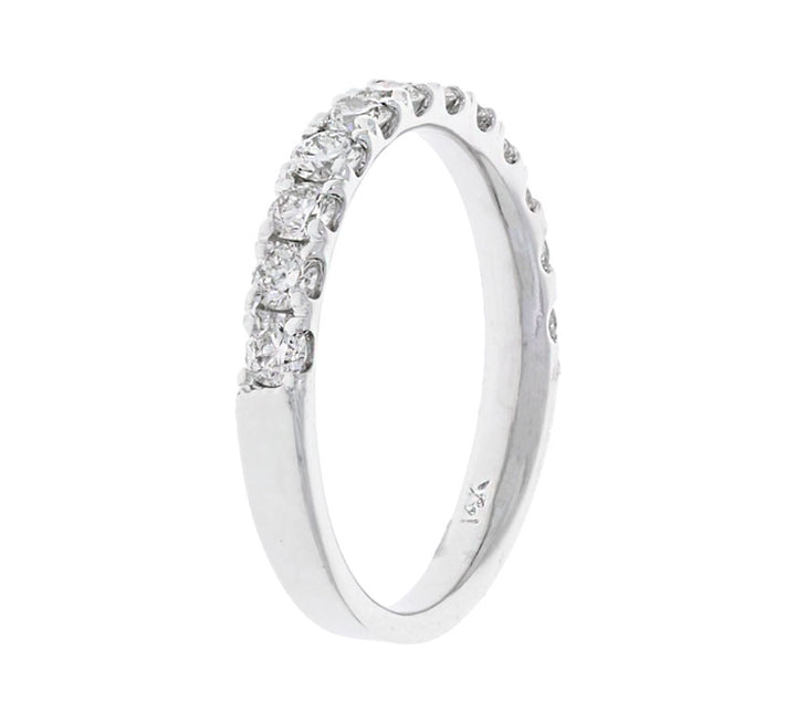 Diamond Wedding Band 14K White Gold .75 CTW
