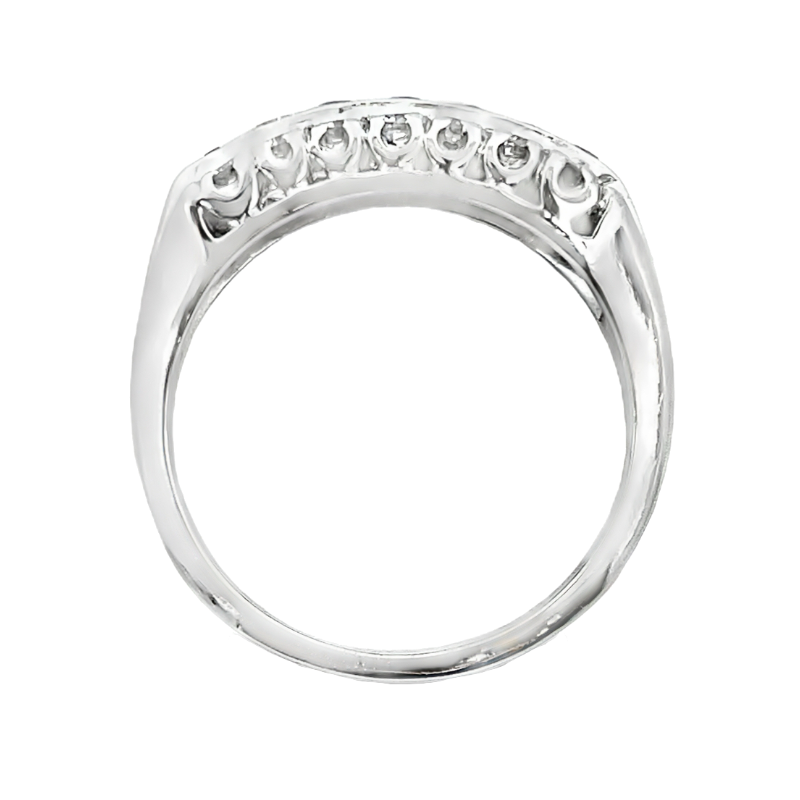 Vintage Single Cut Diamond Band Platinum 0.63CTW