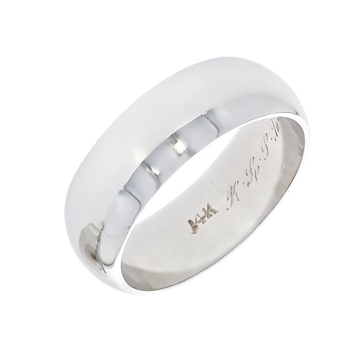 Men's Wedding 8MM Band 14K White Gold