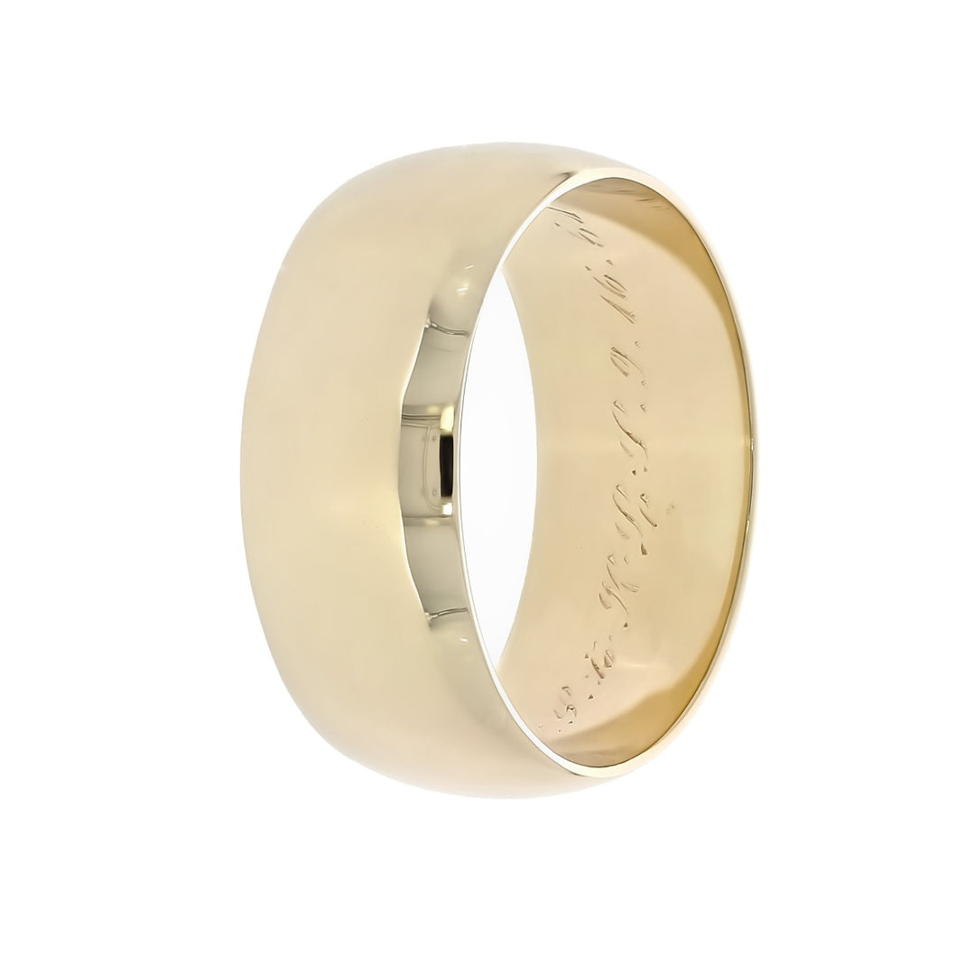 Classic Wedding Band 14K Yellow Gold 9MM