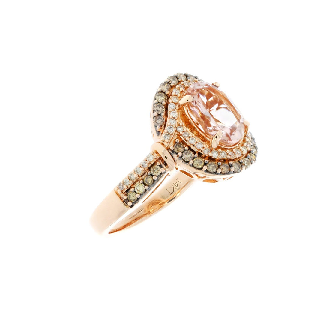 Le Vian Morganite Diamond Ring 14K Rose Gold