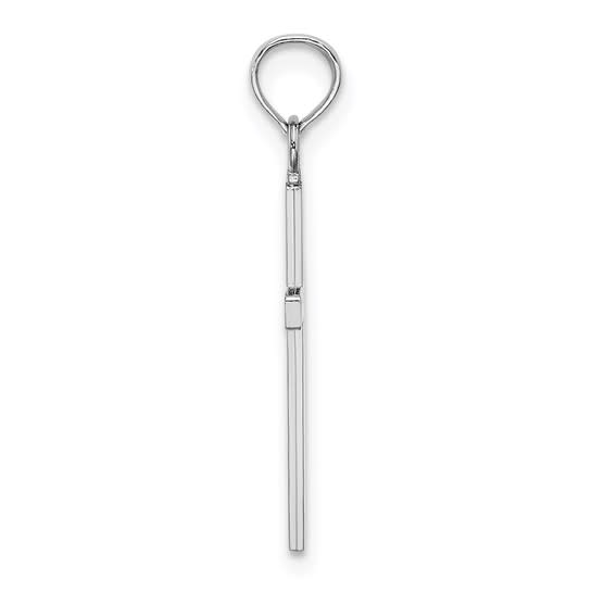 Polished Cross Pendant 14K White Gold