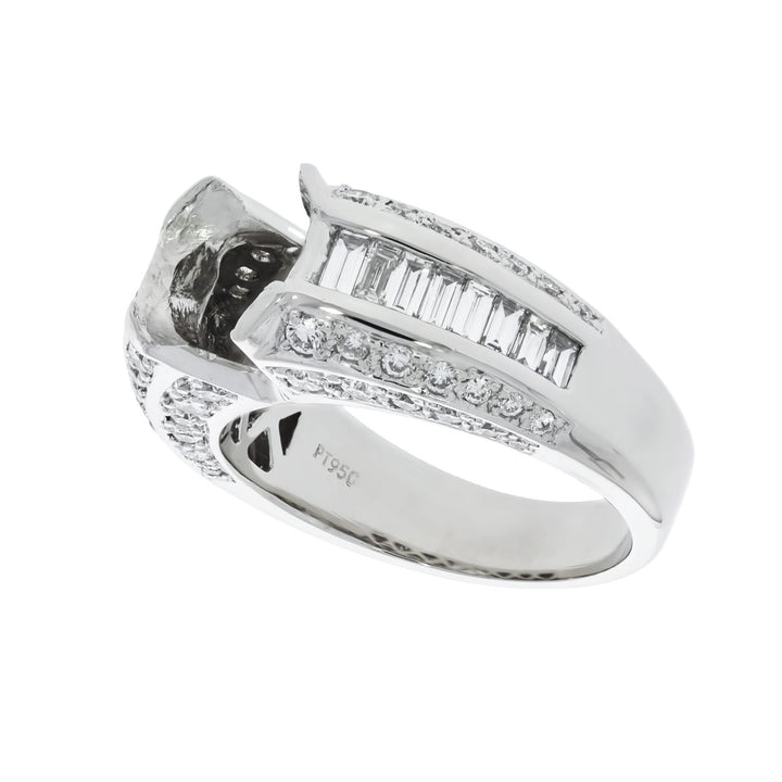 Diamond Ring Setting Platinum 1.56 CTW