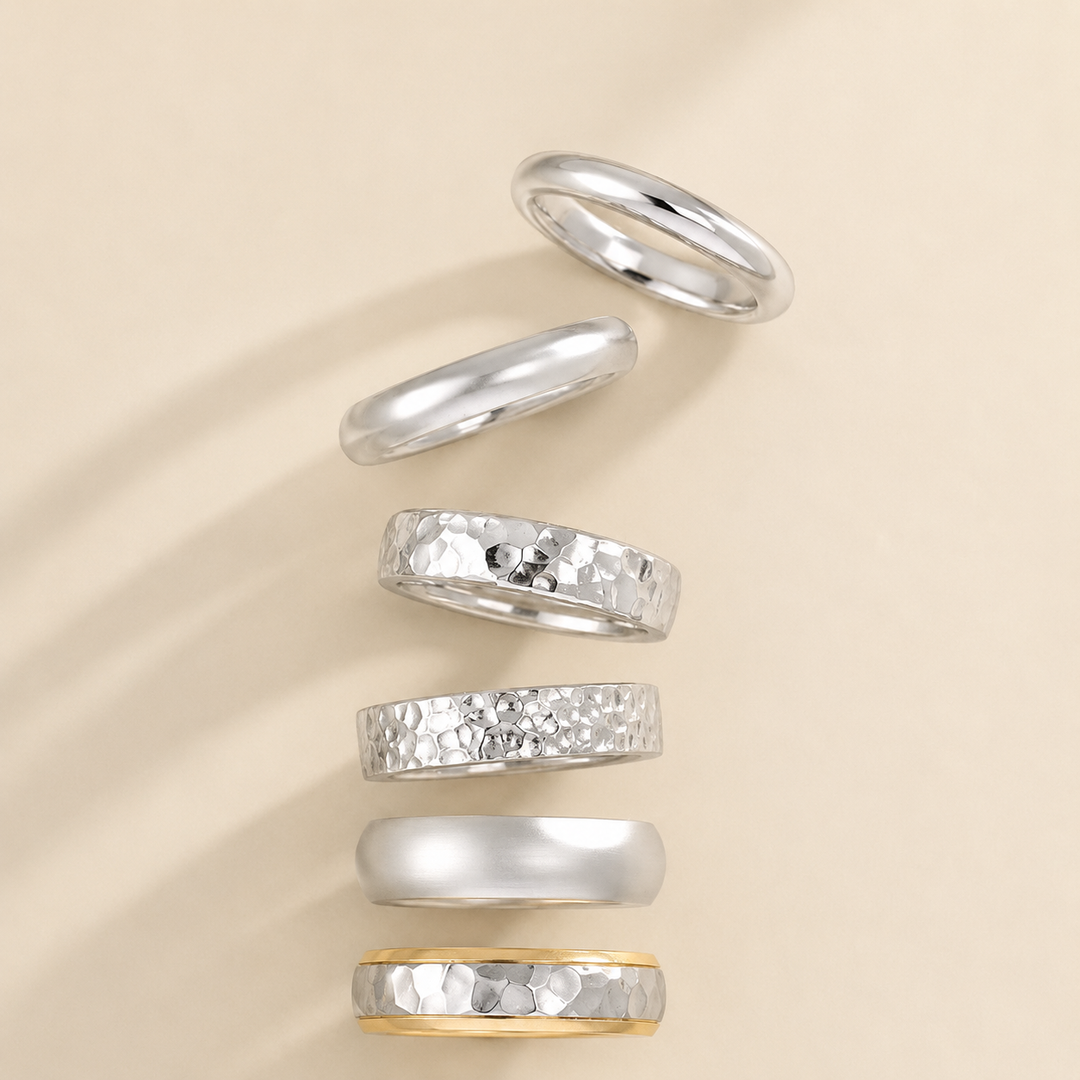 Men's White Gold wedding band