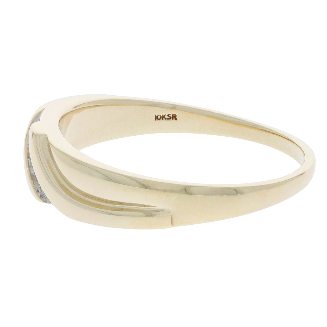 Men's Diamond Wedding Band 10K Two Tone