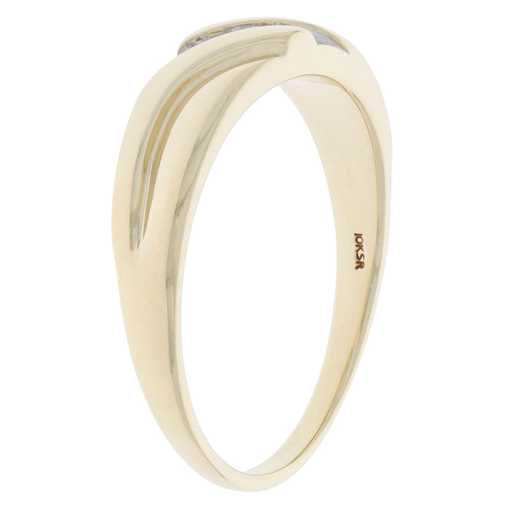 Men's Diamond Wedding Band 10K Two Tone