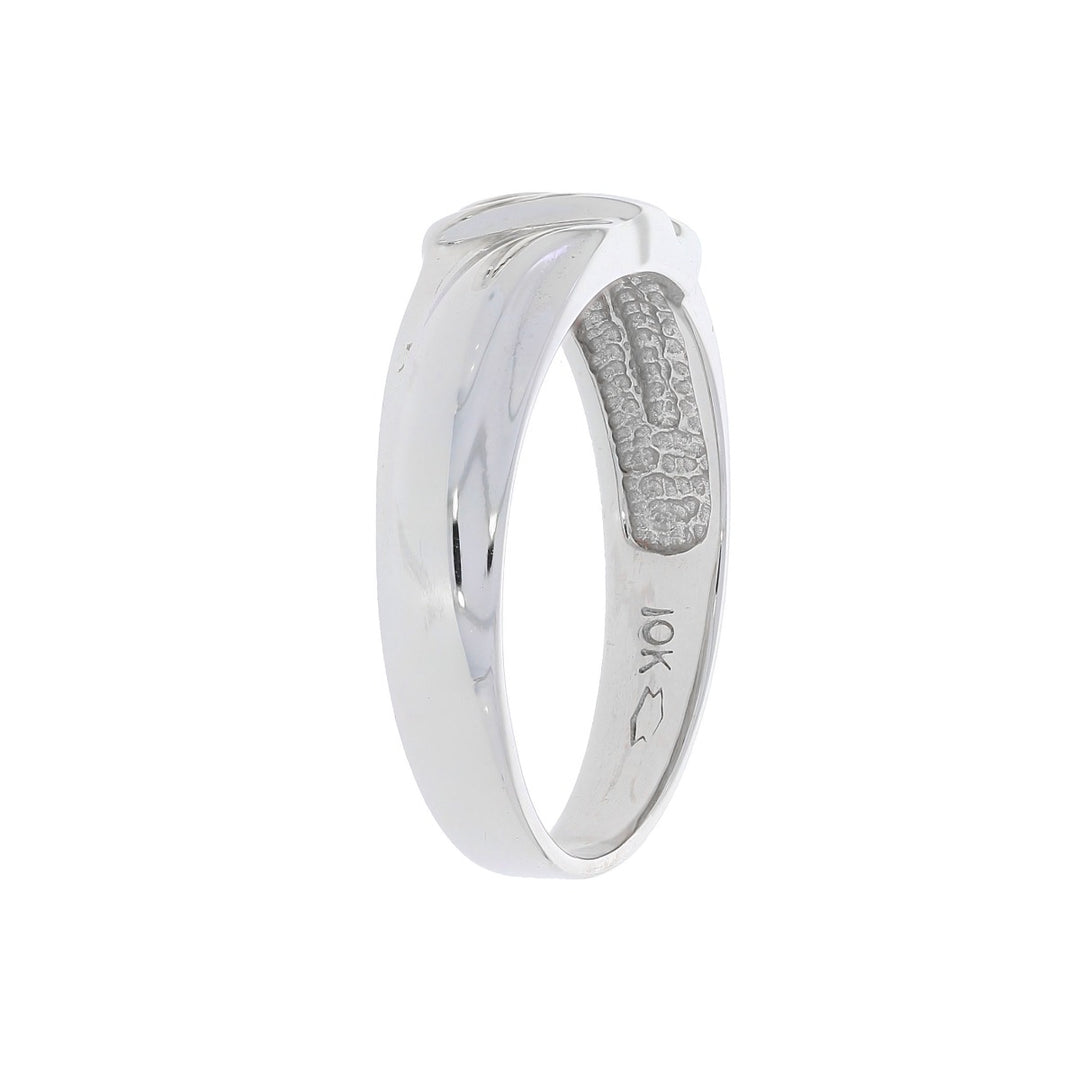 Men's Diamond Ring 10K White Gold .10 CTW