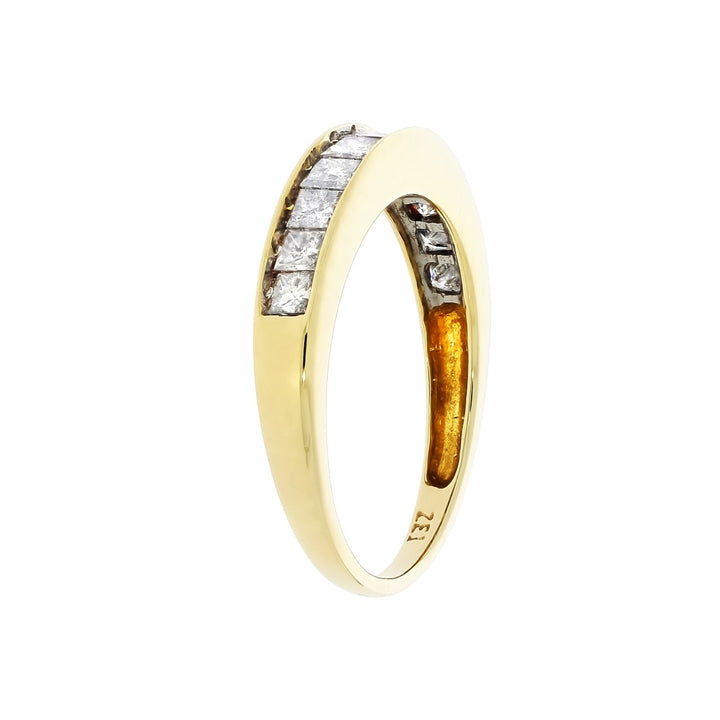 Princess Cut Diamond Band 10K Yellow Gold .50 CTW