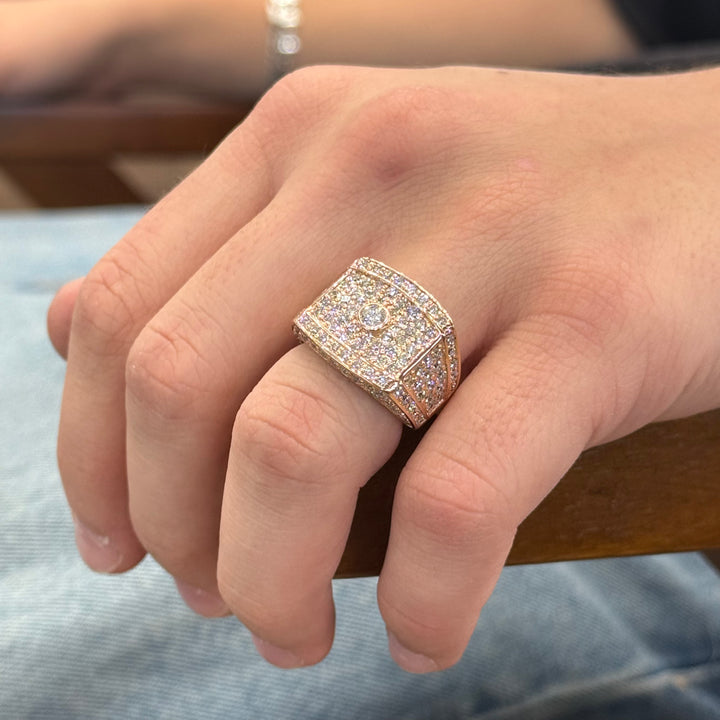 Diamond Tapered Cluster Band 14K Rose Gold 1.42CTW
