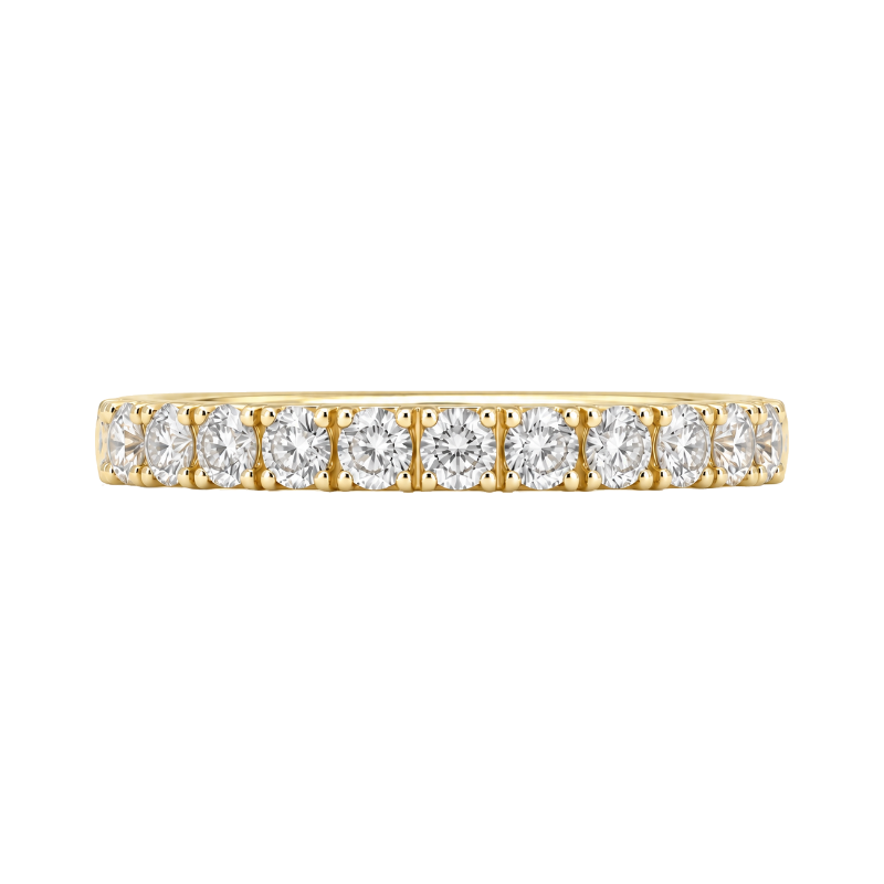 14K yellow gold natural diamond band featuring 0.75CTW sparkling diamonds in a classic, elegant design.