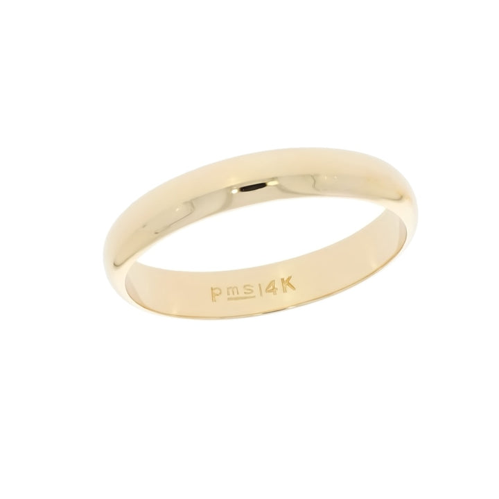 Domed Classic 3.5MM Band 14K Yellow Gold