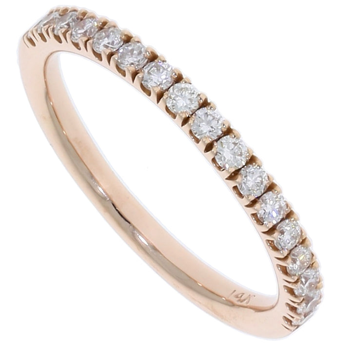 Diamond Wedding Band 14K Rose Gold .35 CTW