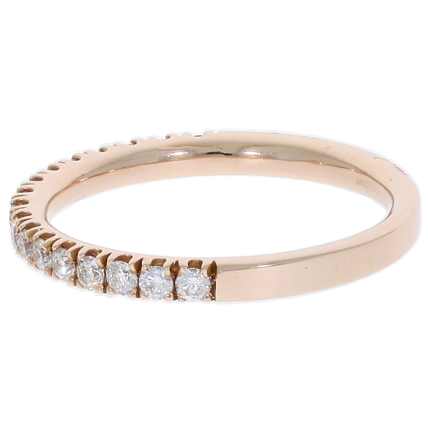 Diamond Wedding Band 14K Rose Gold .35 CTW