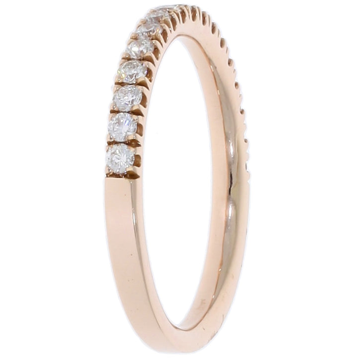 Diamond Wedding Band 14K Rose Gold .35 CTW