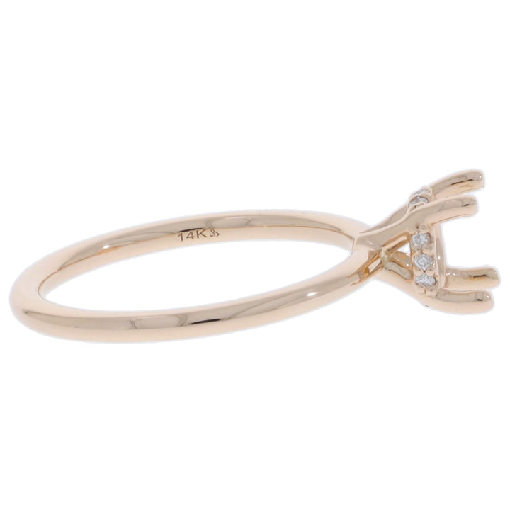 Hidden Halo Engagement Ring 14K Rose Gold