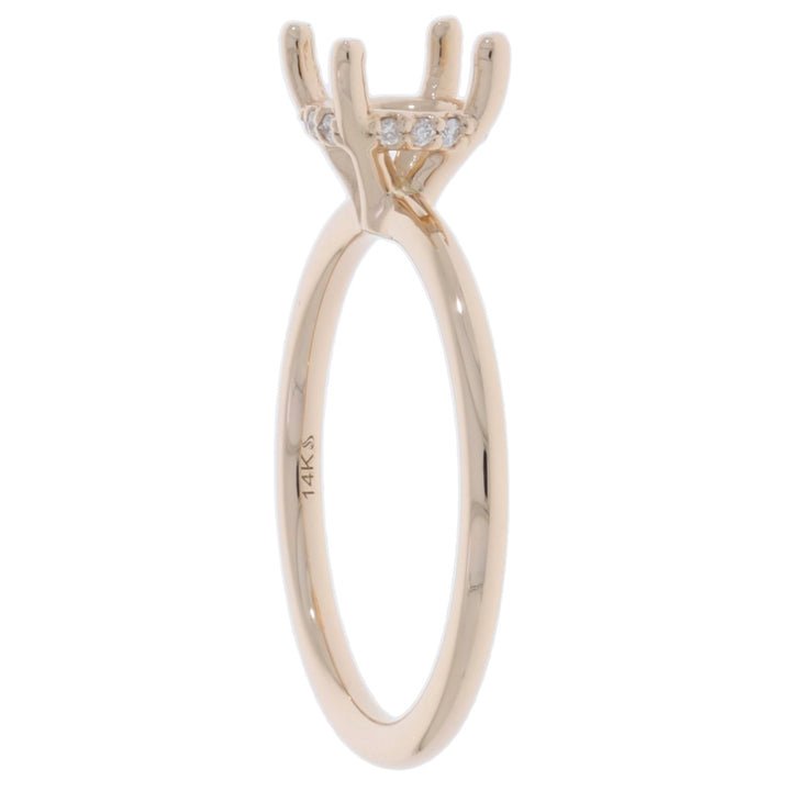 Hidden Halo Engagement Ring 14K Rose Gold