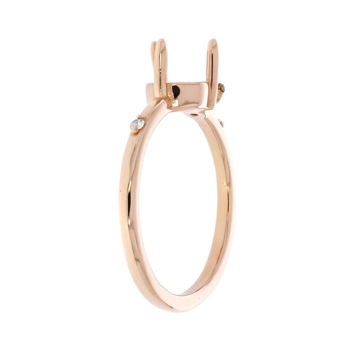 Engagement Diamond Setting 14K Rose Gold .06 CTW