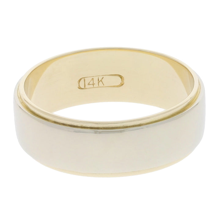 Step Edge 4MM Band 14K Two Tone