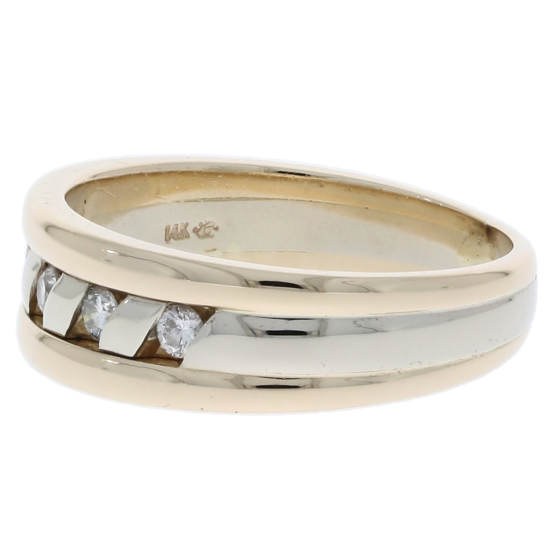 Men's Diamond Band 14K Two Tone .20 CTW