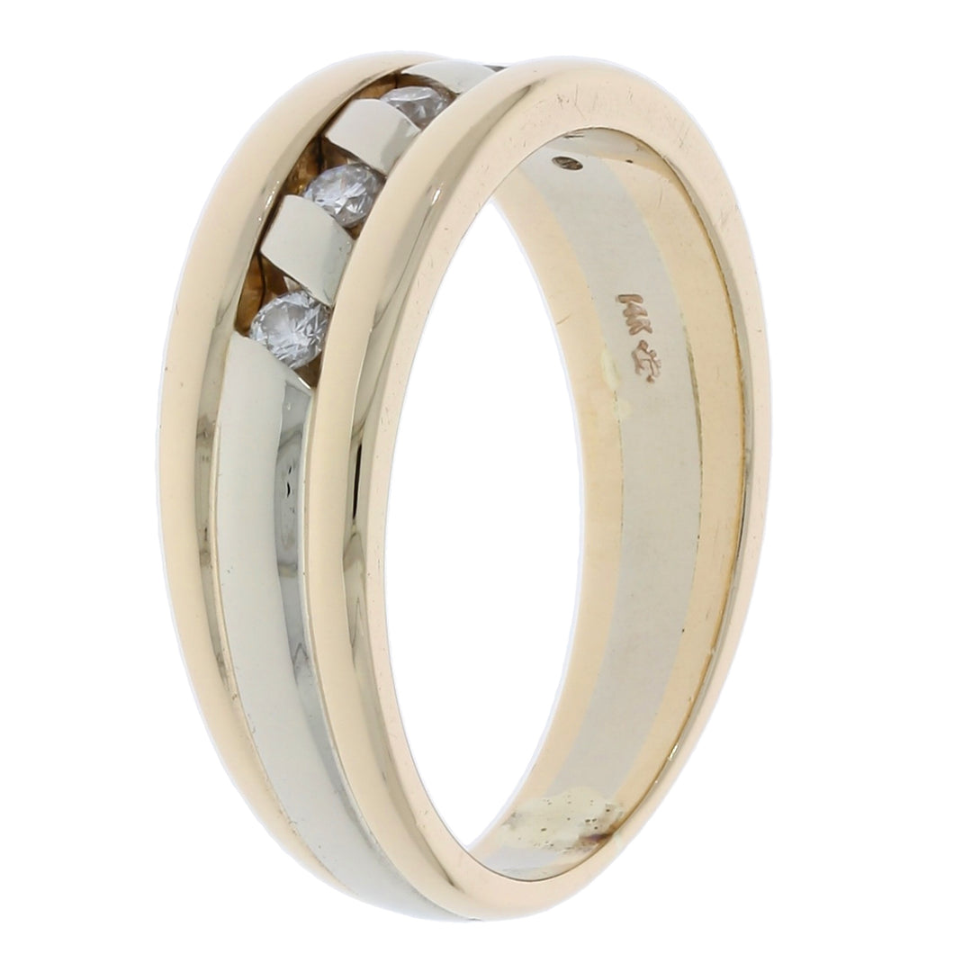 Men's Diamond Band 14K Two Tone .20 CTW