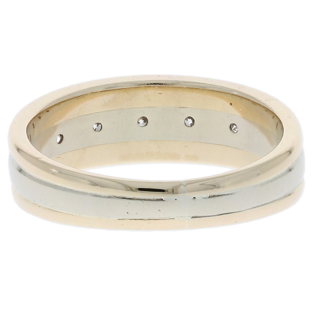 Men's Diamond Band 14K Two Tone .20 CTW