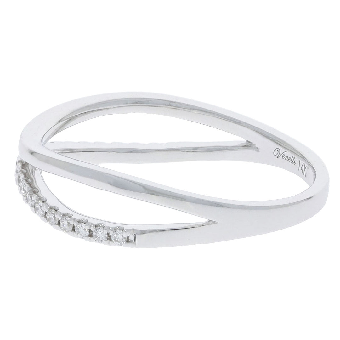 Diamond Curve Band 14K White Gold .15 CTW
