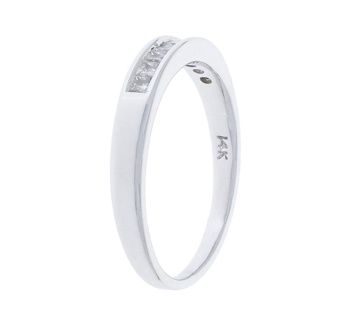 Channel Set Diamond Band 14K White Gold .20CTW