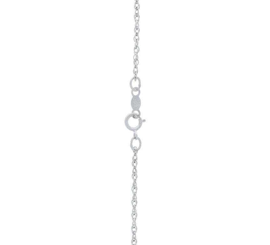 Geometric Diamond Art Deco Pendant 14K White Gold .32CTW