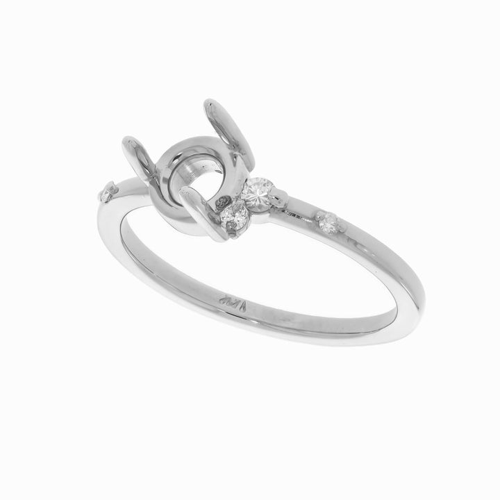 Engagement Diamond Setting 14K White Gold .06 CTW