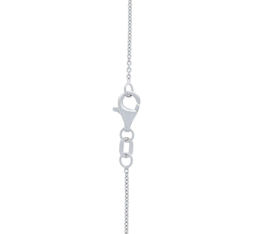 African Teal Tourmaline Necklace 14K White Gold 1.74CT