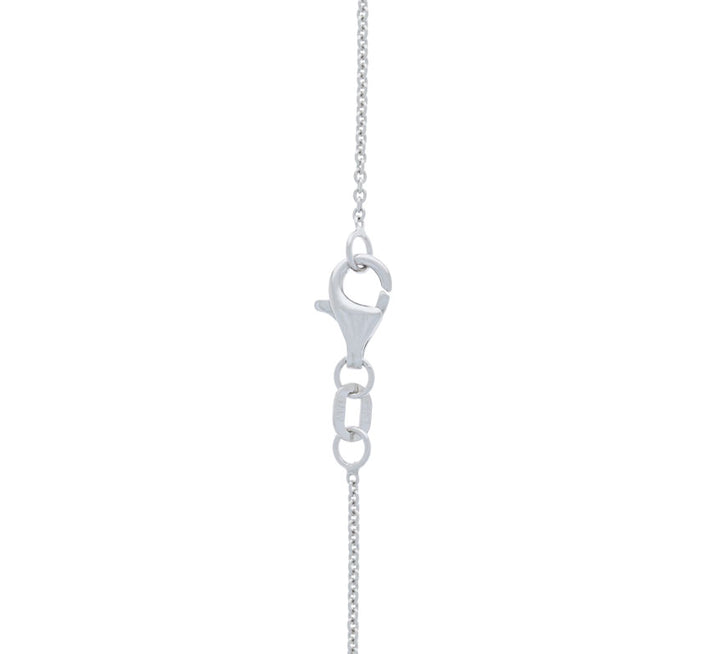 African Teal Tourmaline Necklace 14K White Gold 1.74CT