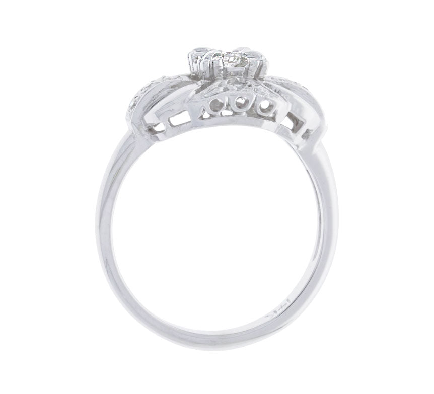 Vintage Diamond Ring 14K White Gold .20 CTW