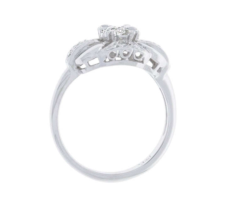 Vintage Diamond Ring 14K White Gold .20 CTW