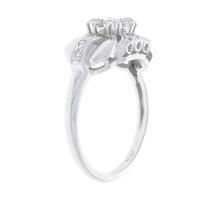 Vintage Diamond Ring 14K White Gold .20 CTW